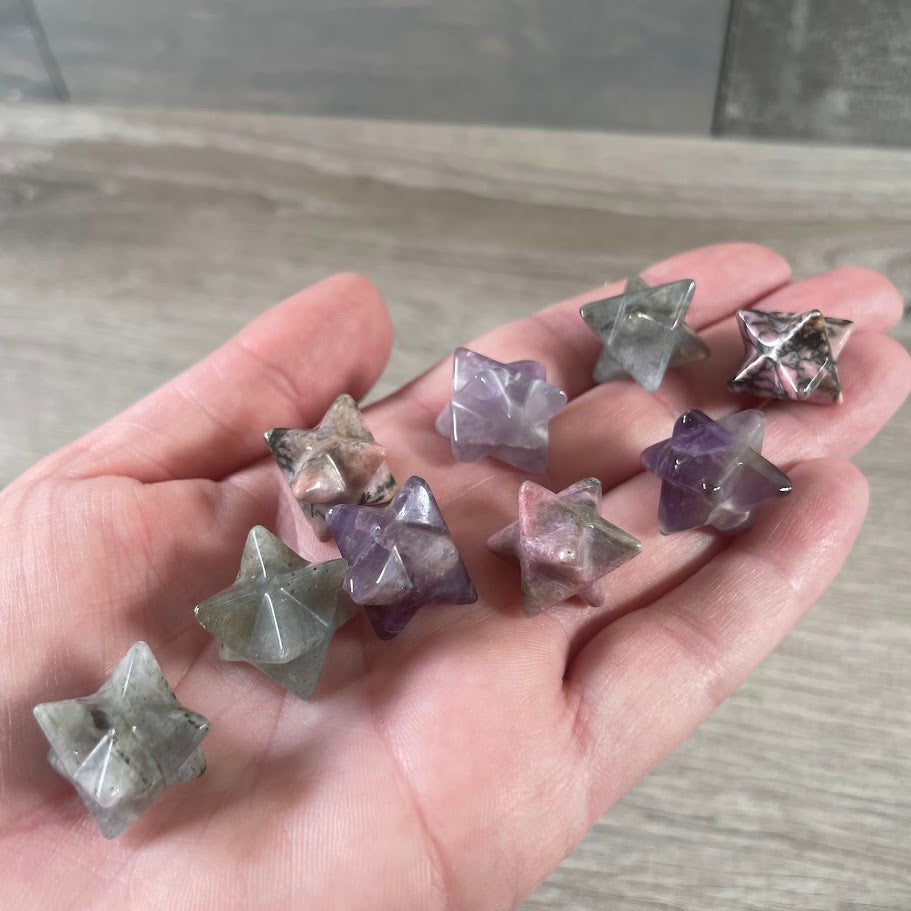 Gemstone Merkaba Star Sacred Geometry Crystal – 1/2 Inch
