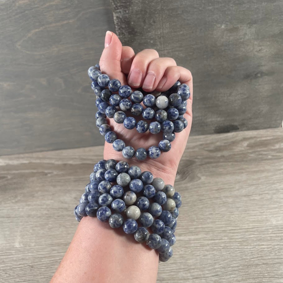 Blue Spot 10mm crystal bracelet spiritual jewelry supplier bulk 
