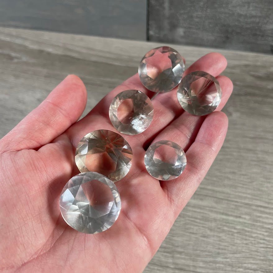 Faceted quartz crystal stones for wholesale crystal shop inventory