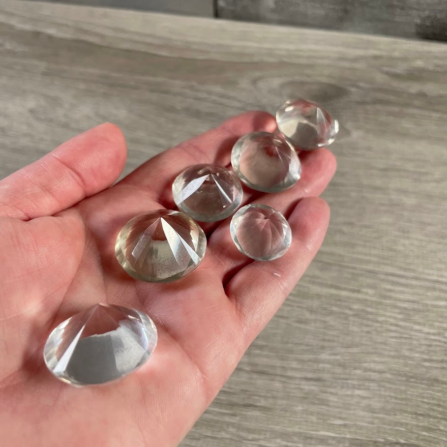 Quartz Faceted Round Cut Crystals for Jewelry, Crafting, Energy Work & Crystal Displays