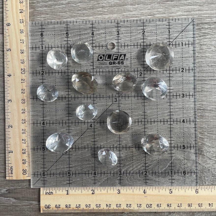Quartz Faceted Round Cut Crystals for Jewelry, Crafting, Energy Work & Crystal Displays