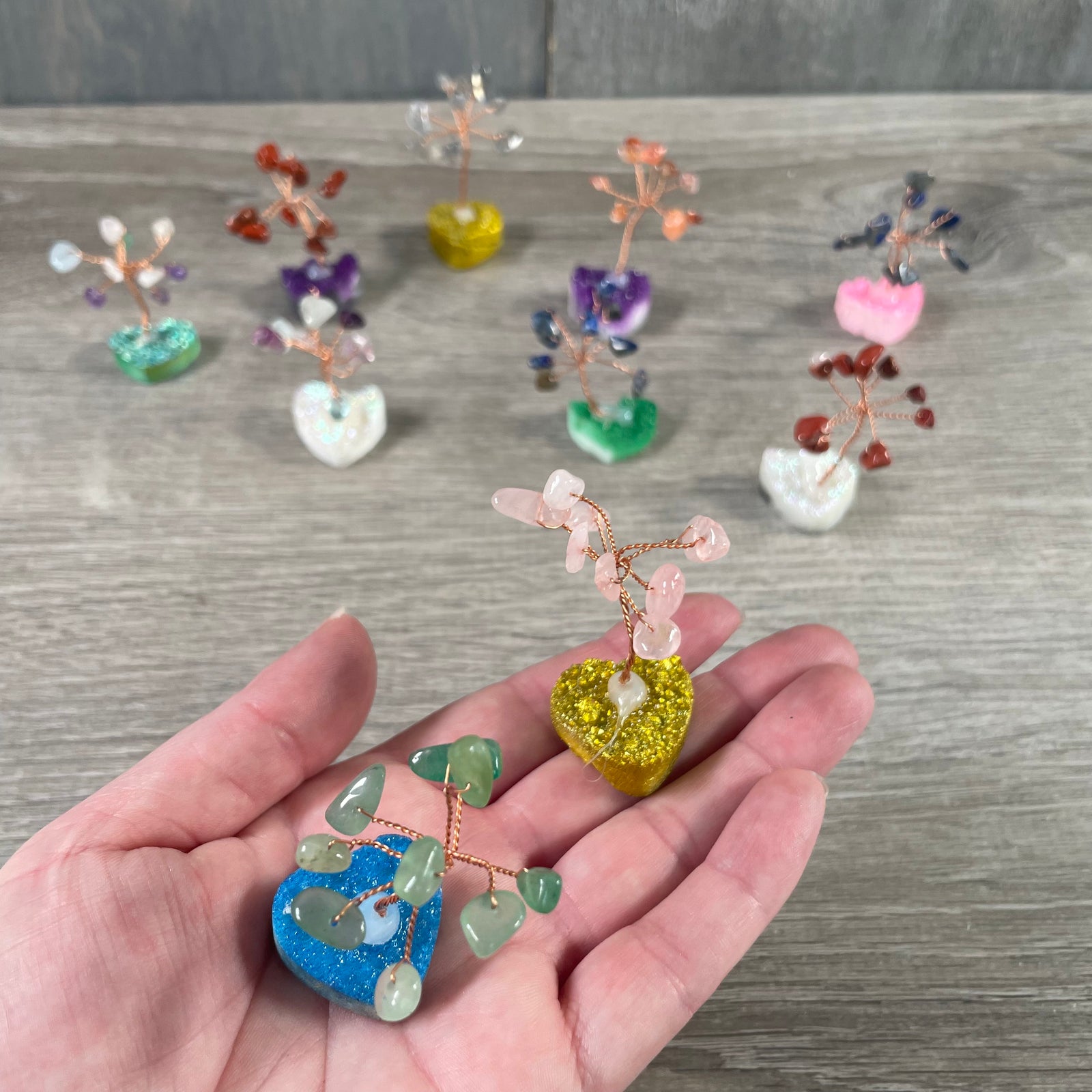  Wholesale Assorted Small Gemstone Trees – Copper Wire