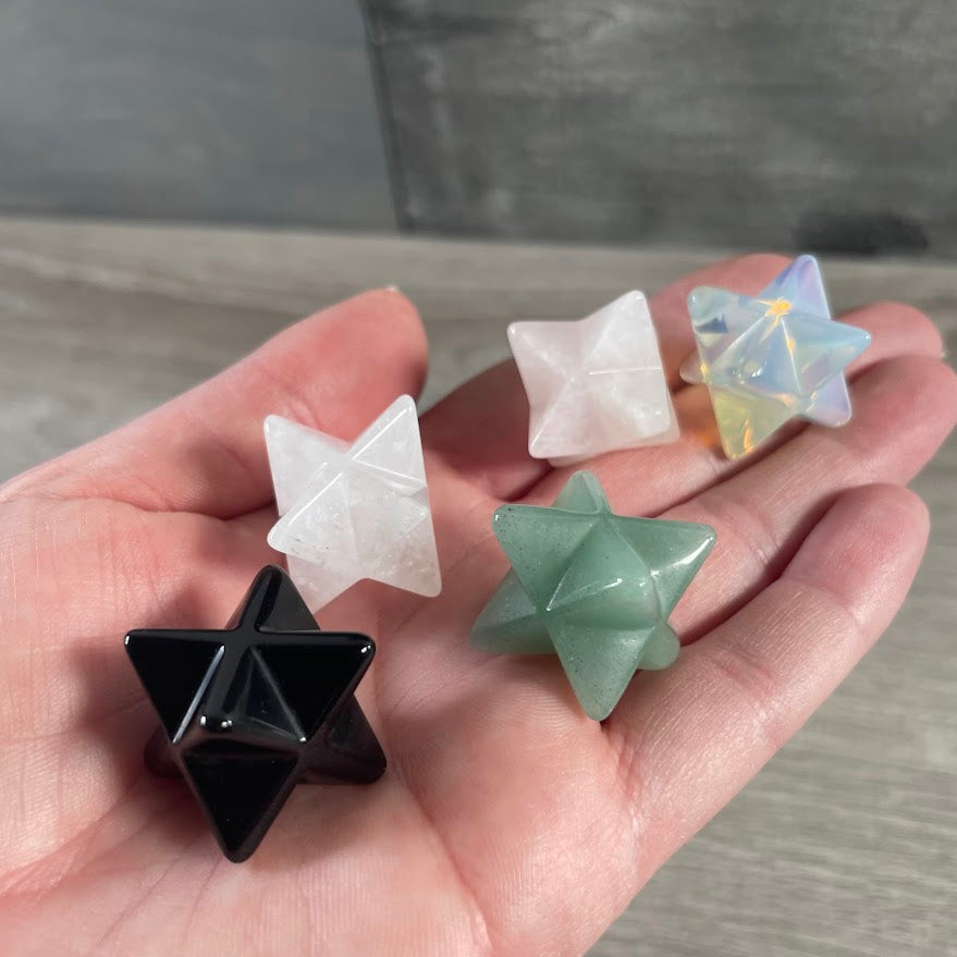Gemstone Merkaba Star 25mm Sacred Geometry Crystal