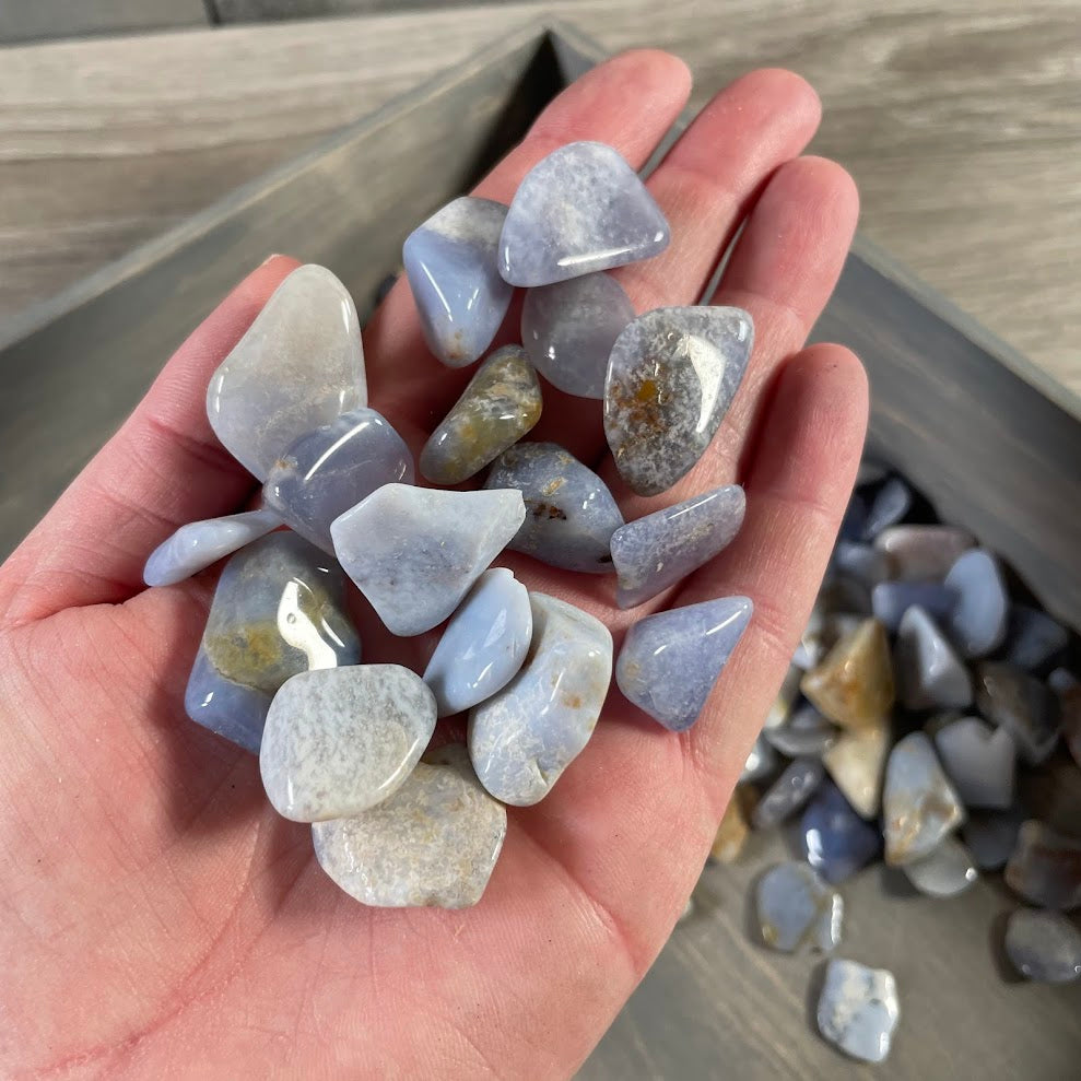 blue chalcedony polished stones natural gemstone bulk