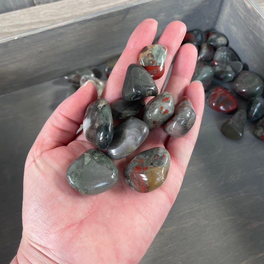Wholesale African Bloodstone tumbled crystals
