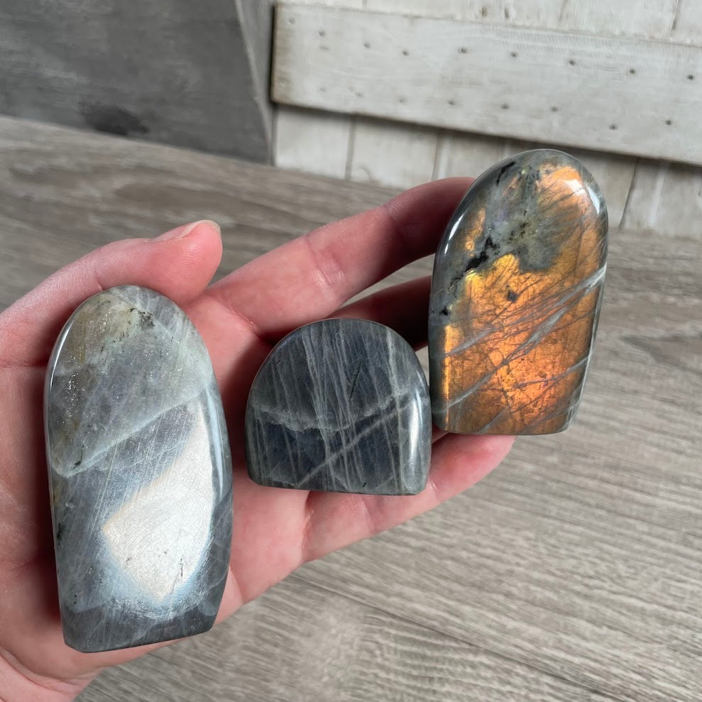 labradorite free form polished crystal with blue flash gift shop supply