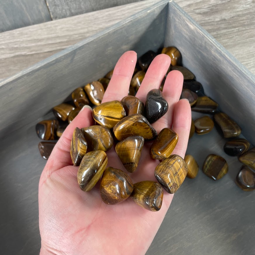 1 lb lot of tiger eye healing crystals for resale
