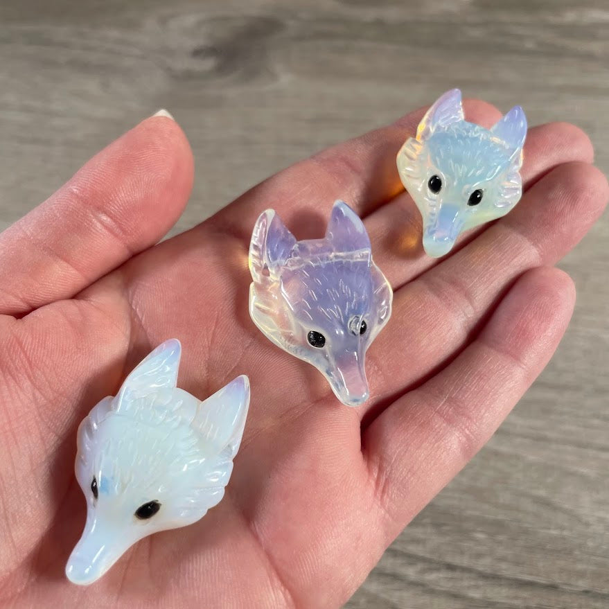Opalite animal speak pendants for gift shops fox head