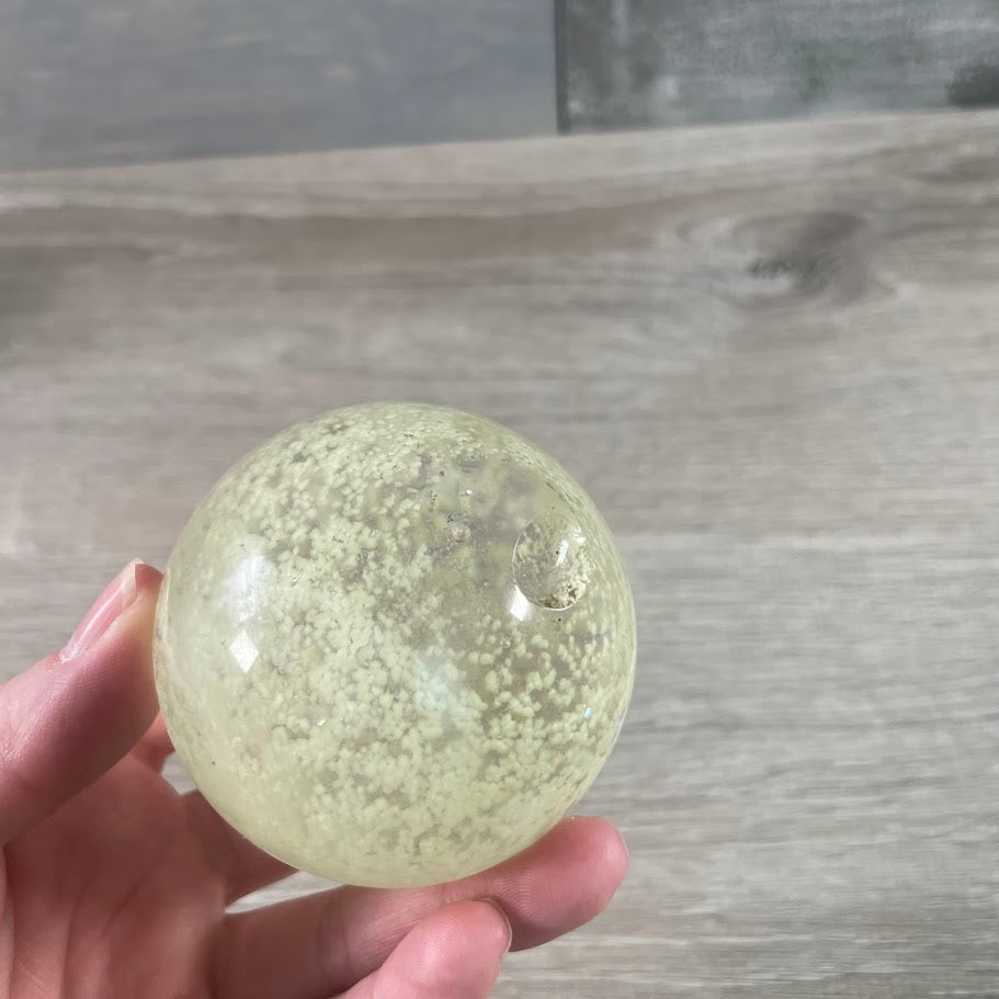 spiritual décor glow in the dark glass sphere