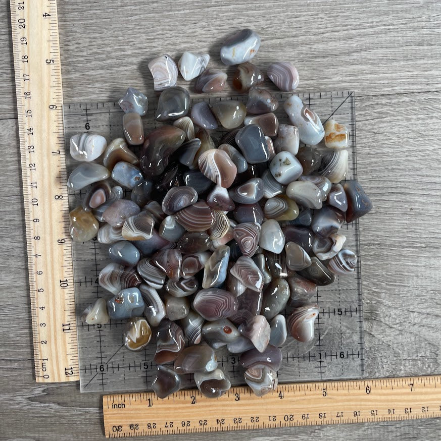 Botswana Agate Tumbled Stones - 1 LB Bulk Wholesale for Resale