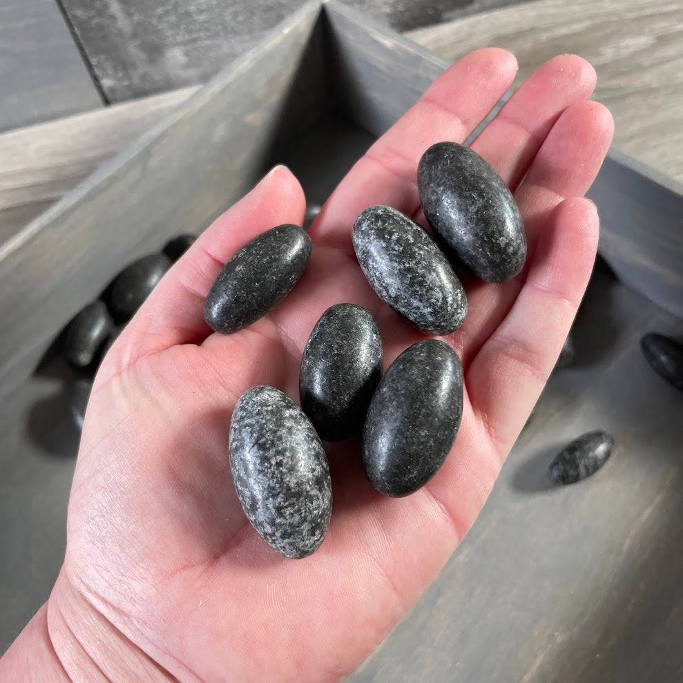 Black Shiva Lingham Stone – Sacred Narmada Lingam Crystal for Healing