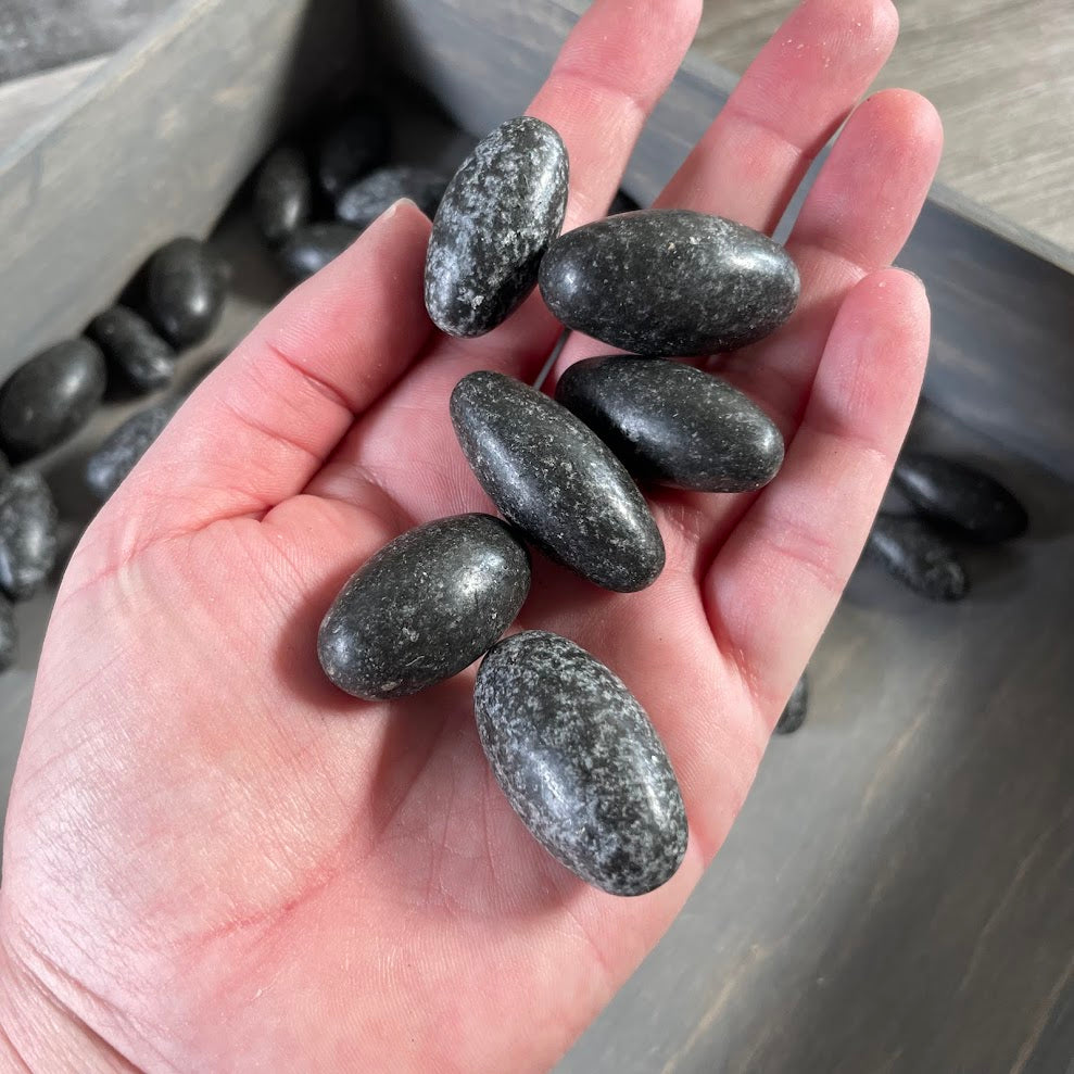 Black Shiva Lingham Stone – Sacred Narmada Lingam Crystal for Healing