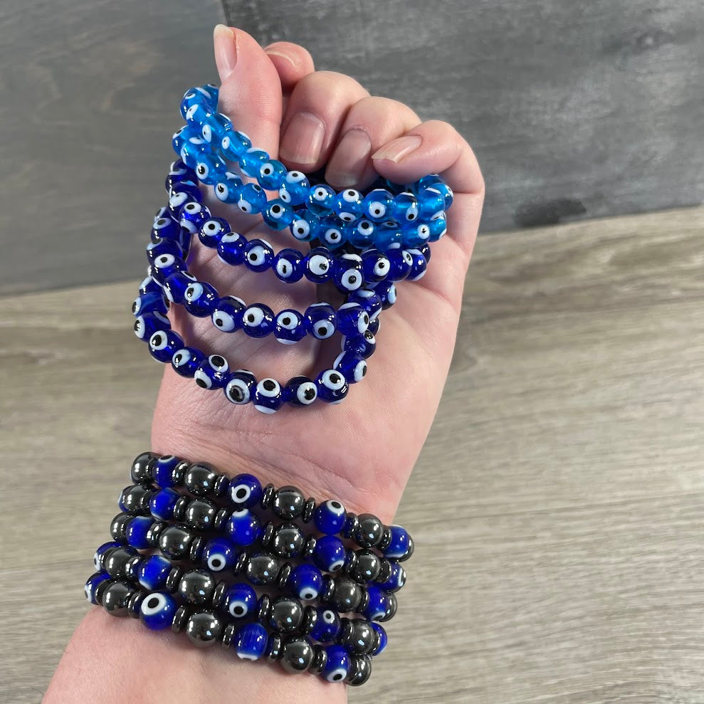 assorted evil eye protection beaded bracelet for wholesale boutique jewelry