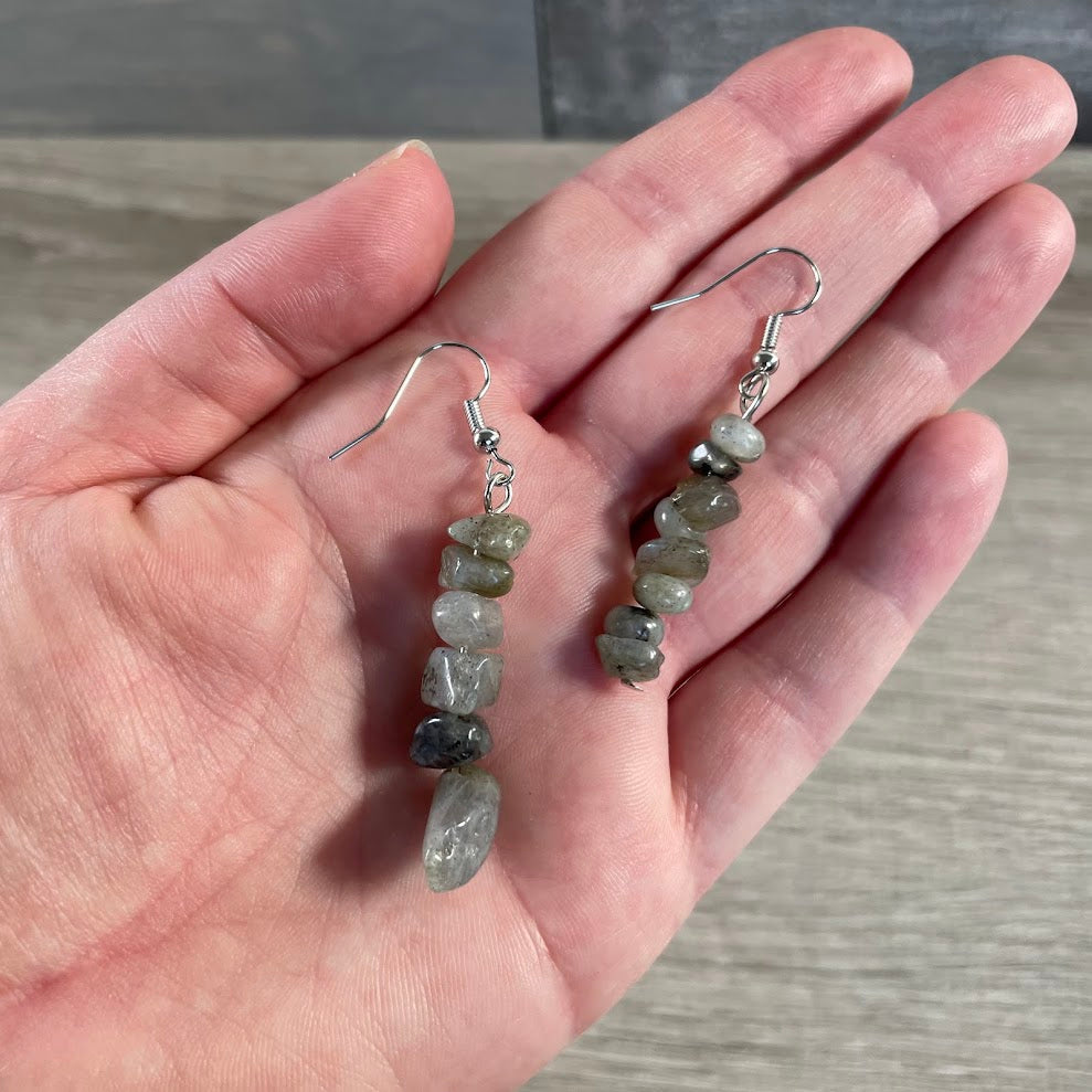 labradorite crystal dangle earrings wholesale