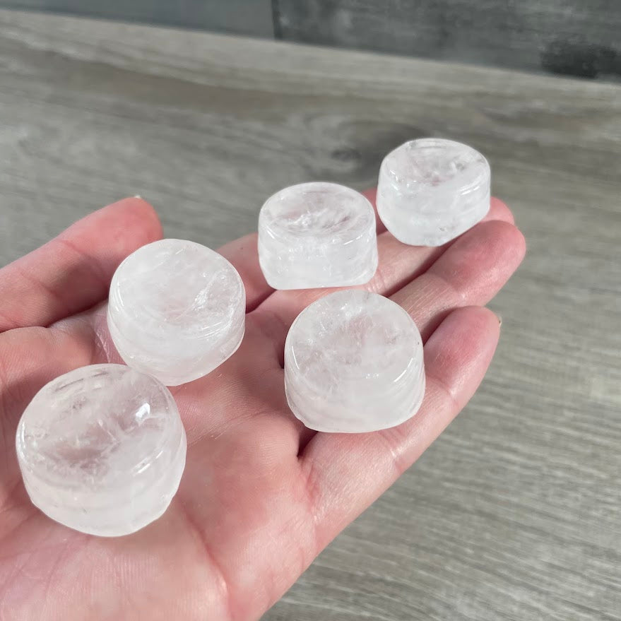 Quartz crystal sphere holder 1 inch for rock shops