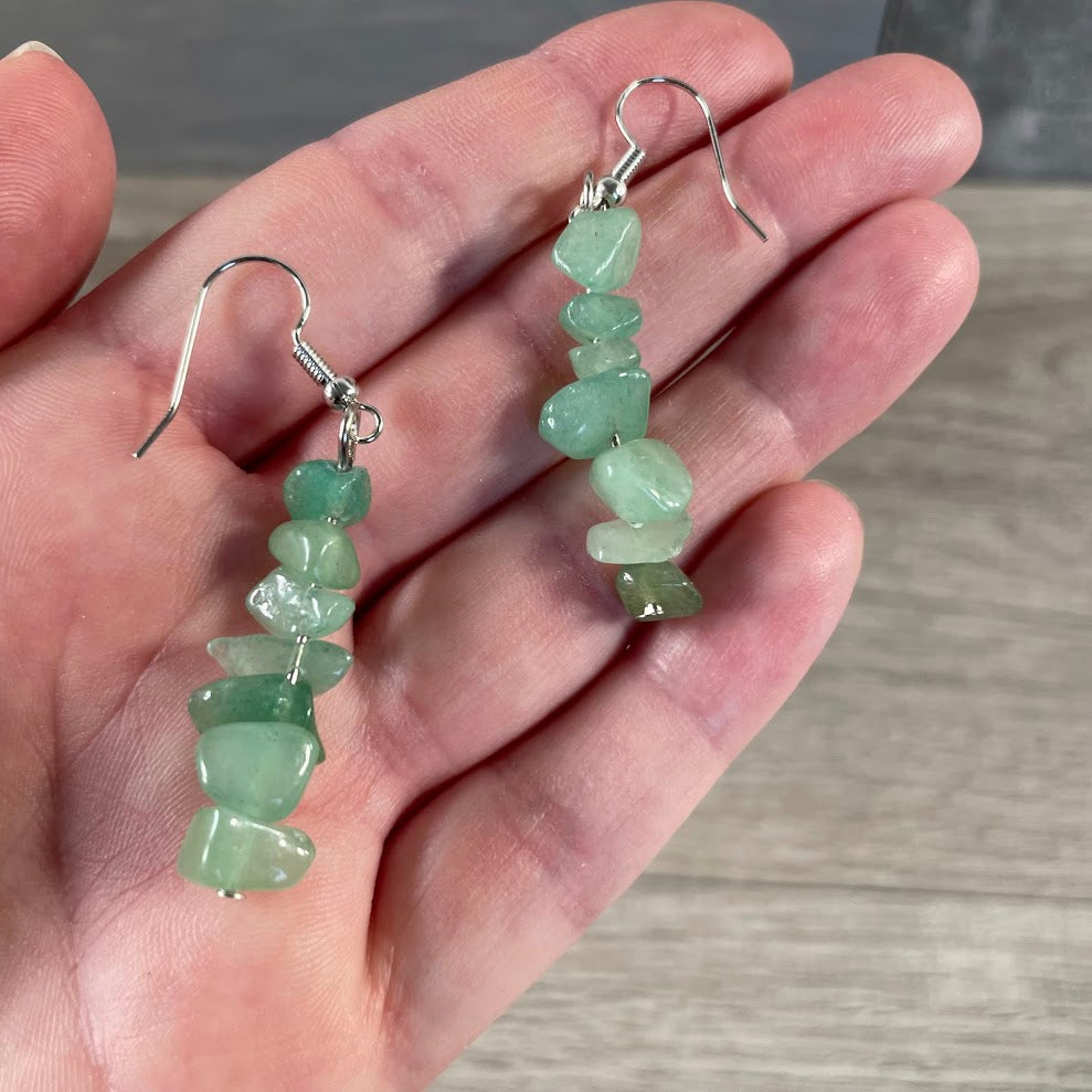 Gemstone Chip Dangle Earrings | Wholesale Crystal Jewelry