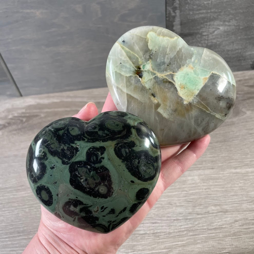 Polished crystal heart mix for metaphysical shops and boutiques