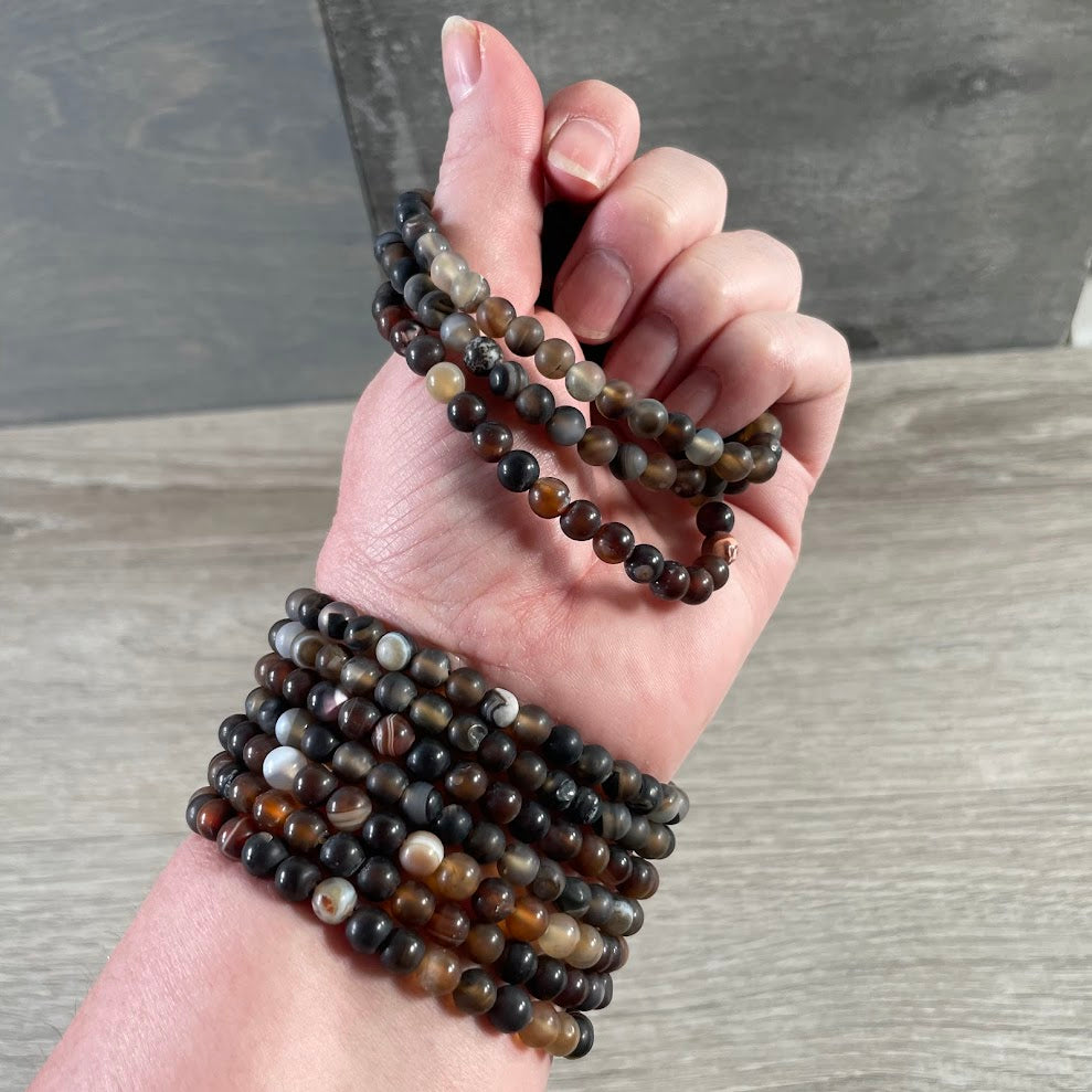 Gemstone Beaded Stretch Bracelets 6mm  – Bulk Jewelry