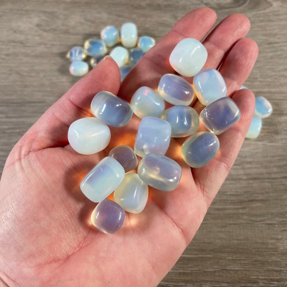 Opalite tumbled stones for crystal shops, crafts, Reiki, and resale