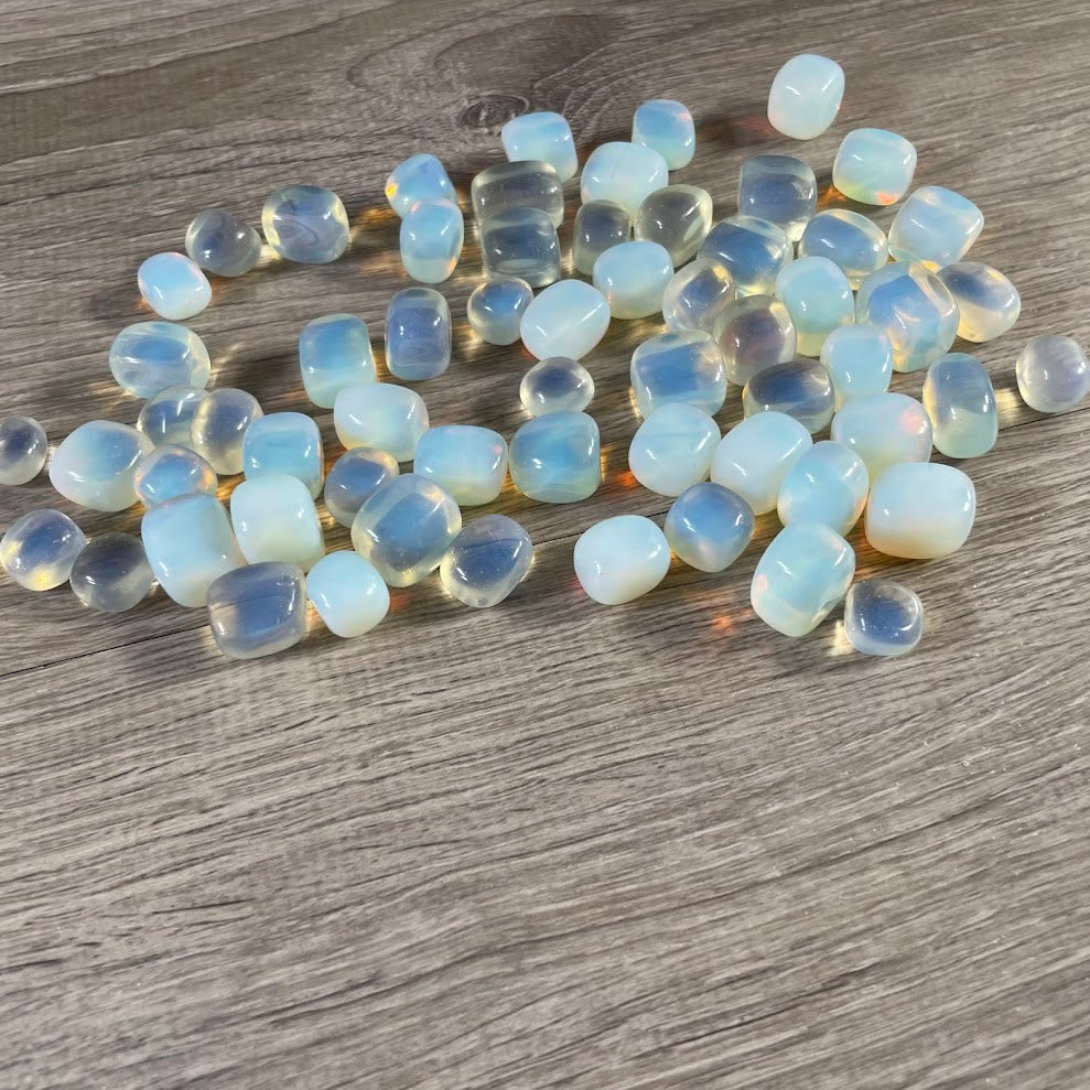 Opalite Tumbled Stones 1 lb Bulk Bag – Polished Opalite Crystal Stones for Retail, Crafts, Decor