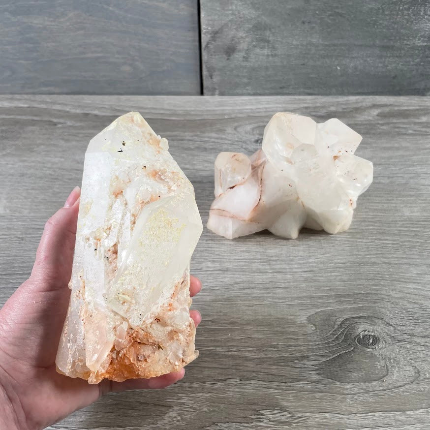 raw cluster quartz points