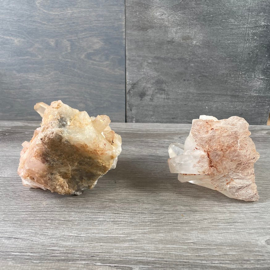 large lot of raw quartz clusters for display and resale