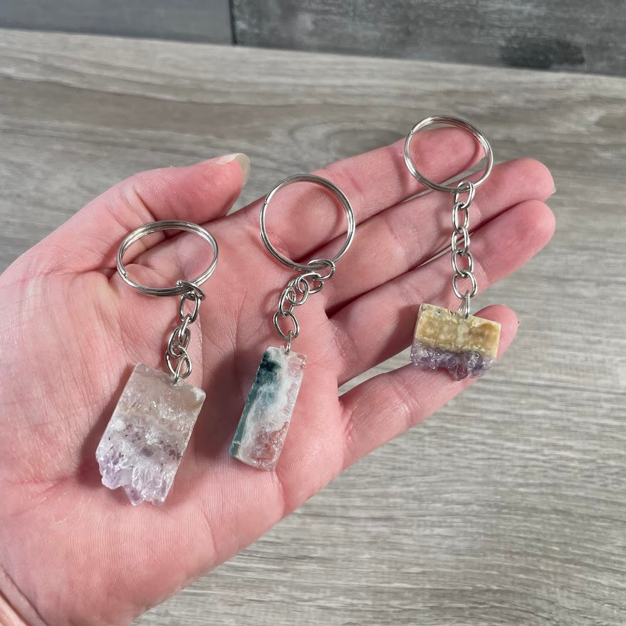 wholesale amethyst keyhain