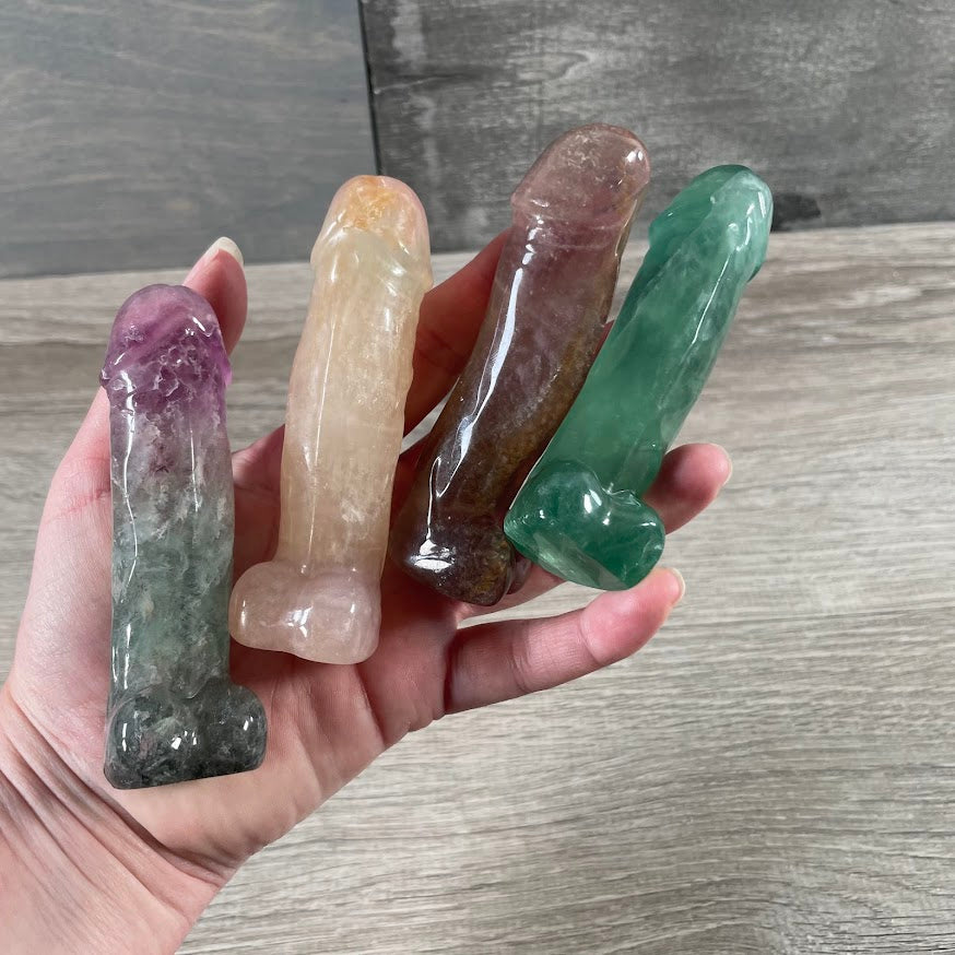 Bulk crystal penis carving spiritual fertility charm