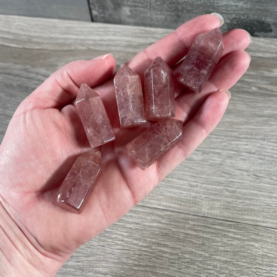 Gemstone Chubby Obelisk – Small Carved Crystal Tower