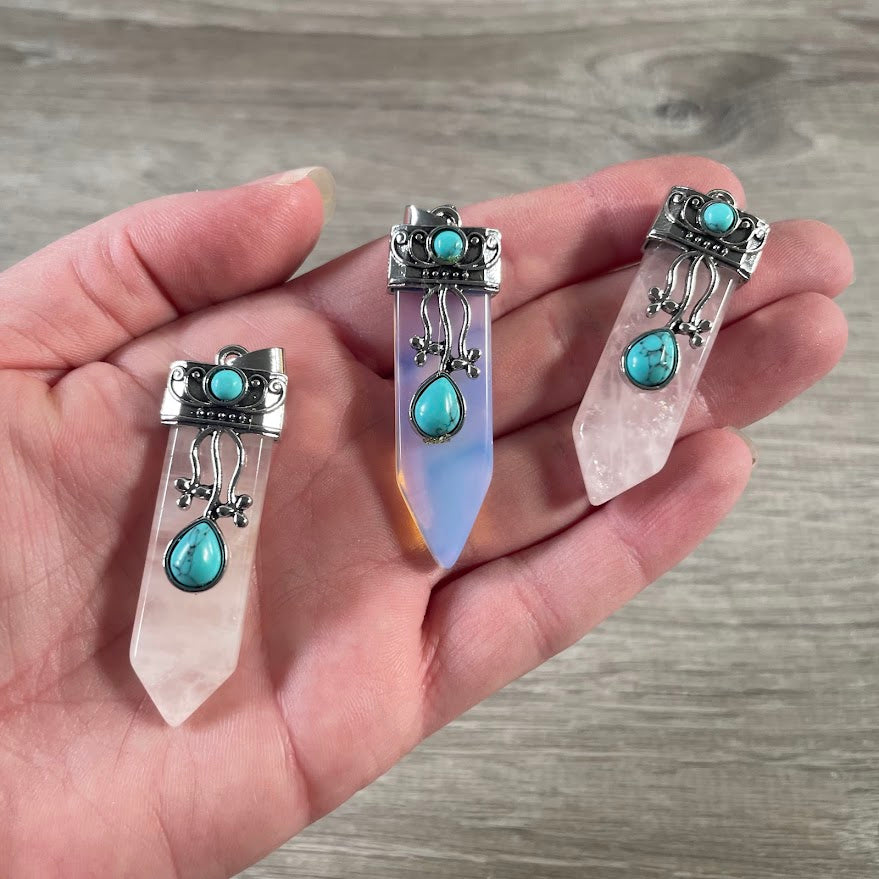 Crystal Pendants with Accent Stones – for Gift Shops