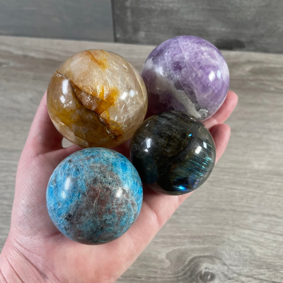 wholesale mixed gemstone spheres from Madagascar