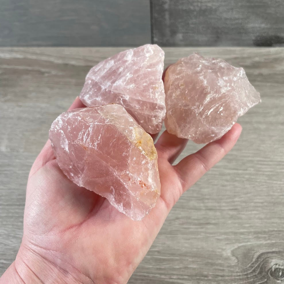 Bulk natural rose quartz crystal stones for wholesale gift shops