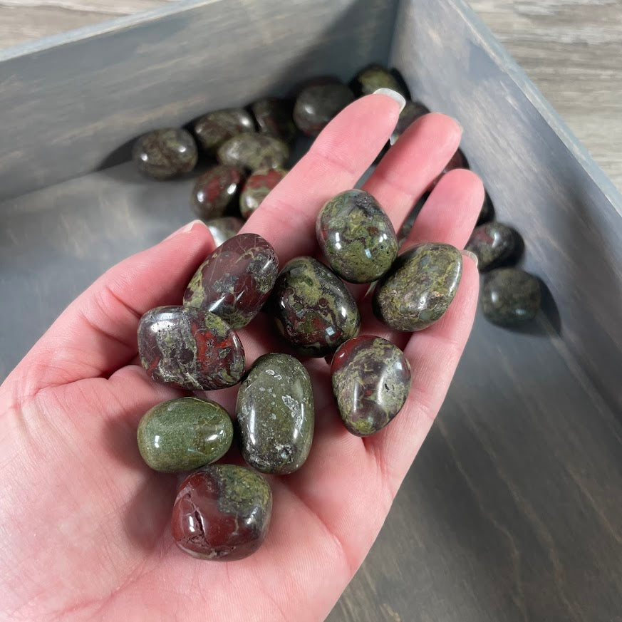 Bulk Dragon Bloodstone tumbled stones 1 lb lot for resale