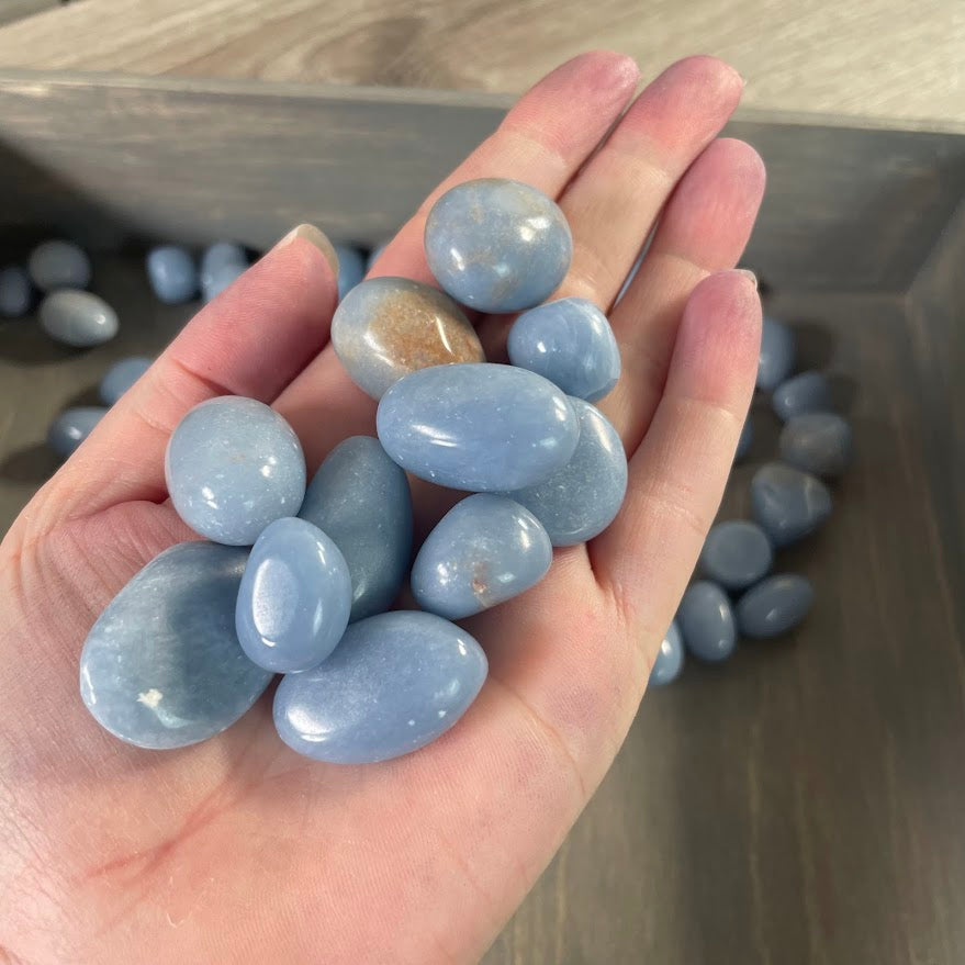 Tumbled angelite wholesale