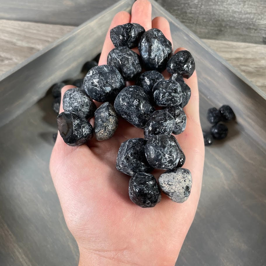 Black obsidian Apache Tear polished stones metaphysical supply