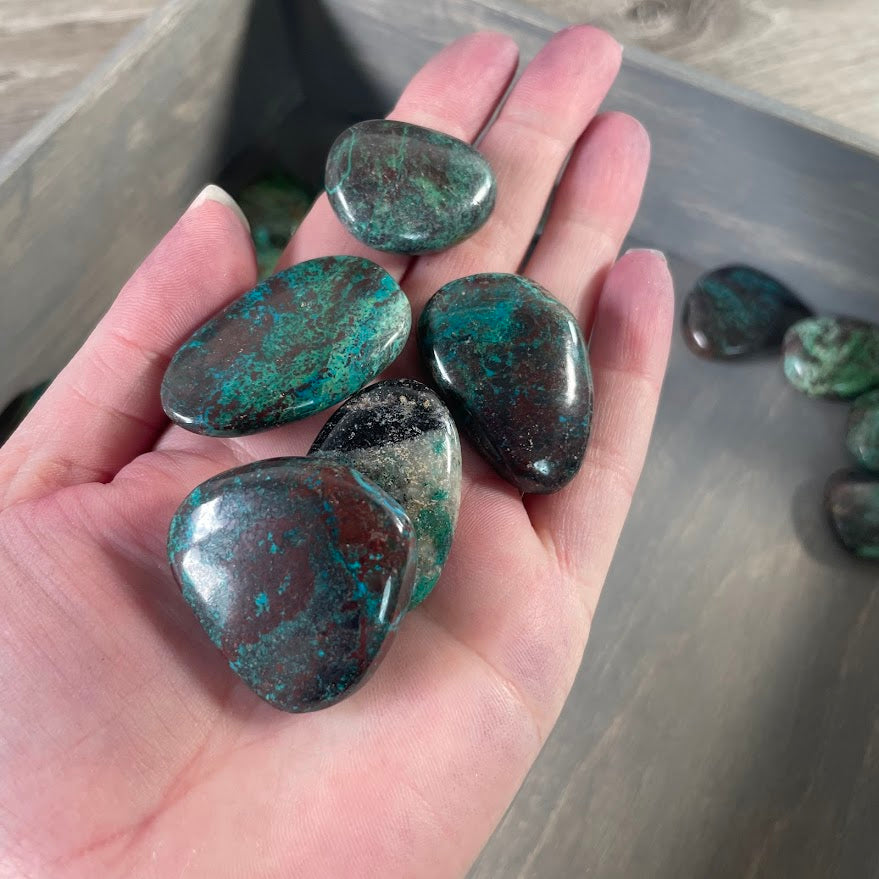 Wholesale Chrysocolla healing stones for shops