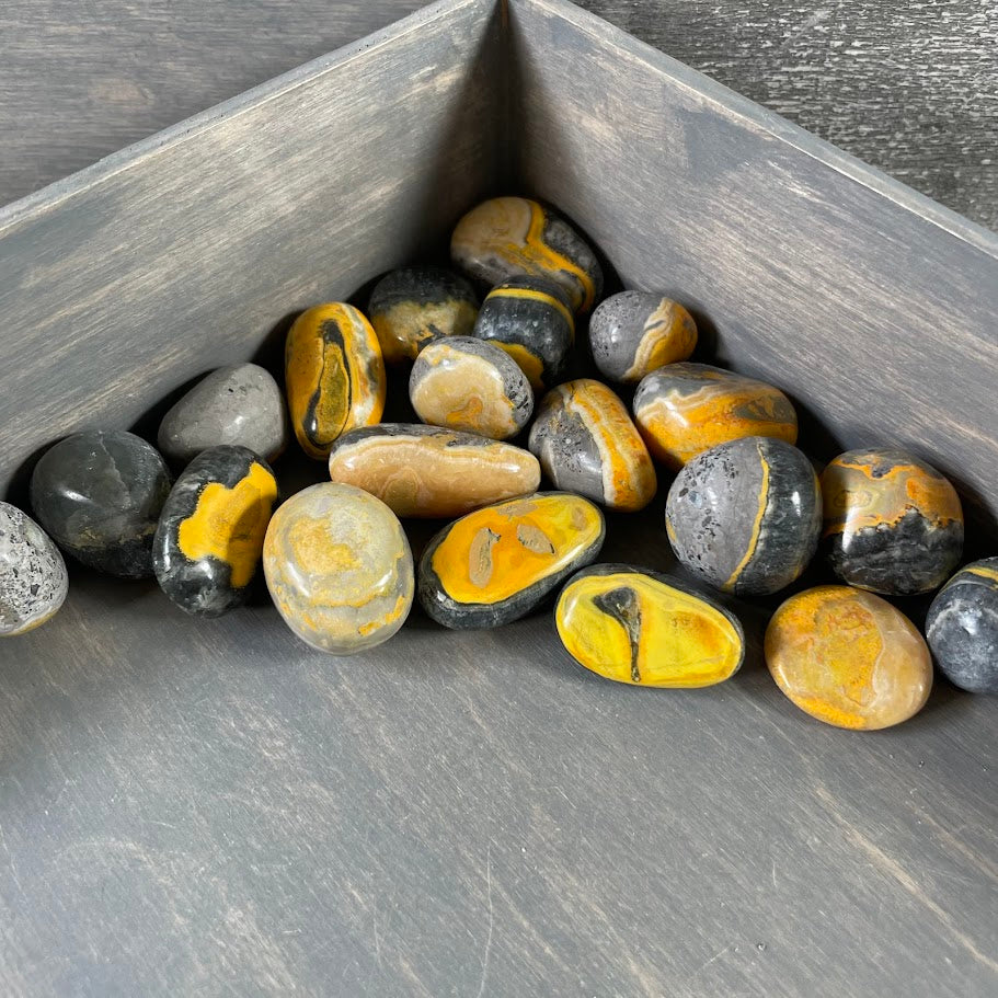 Bumblebee Jasper polished stones wholesale by the pound