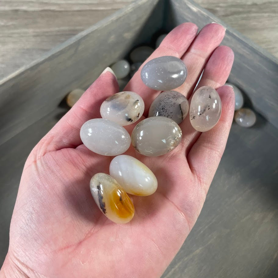 Bulk dendritic agate gemstone mix for metaphysical shops