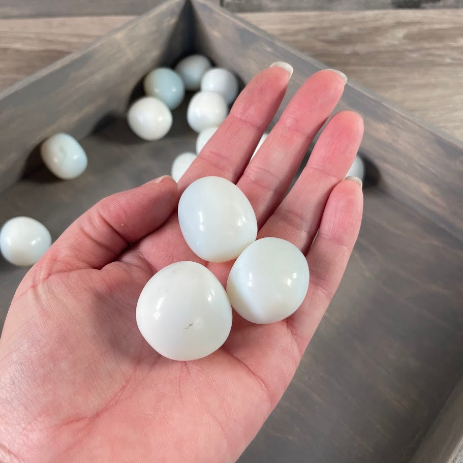 Tumbled opalite crystals in bulk 1 pound bag
