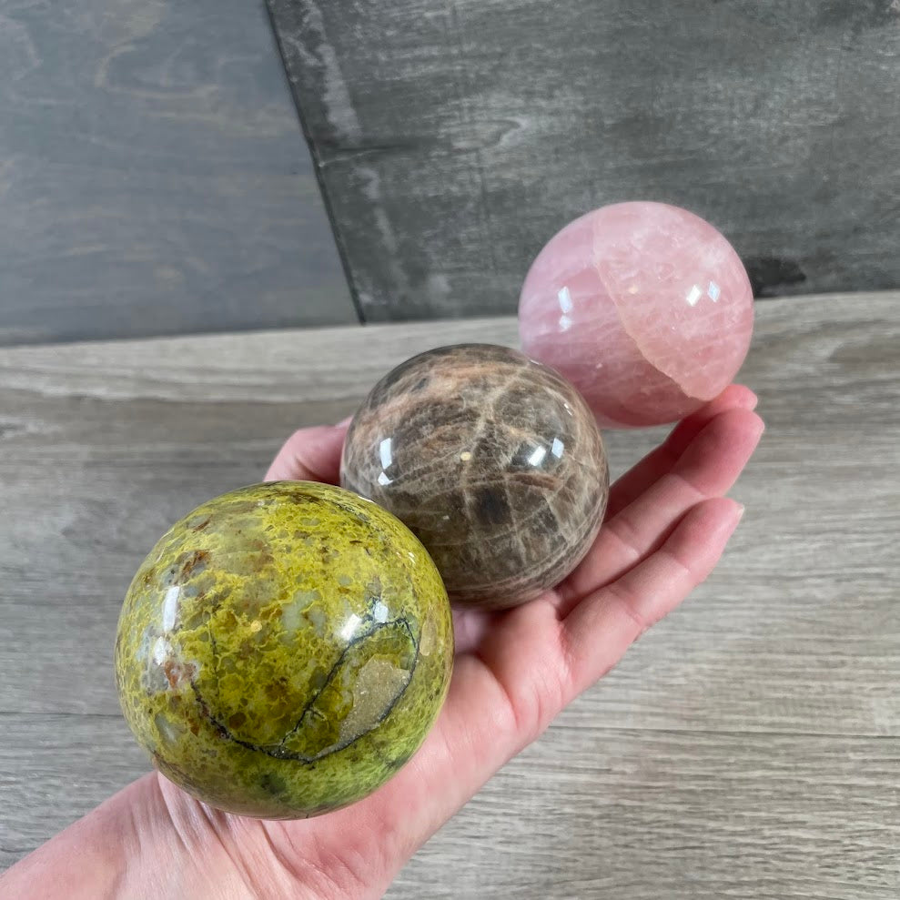 Madagascar Assorted Crystal Spheres by the Ounce | Wholesale Mixed Gemstone Spheres