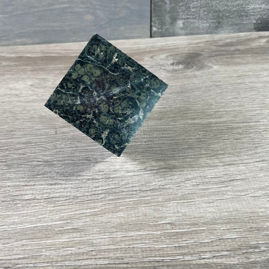 kambaba jasper display cube for crystal retailers
