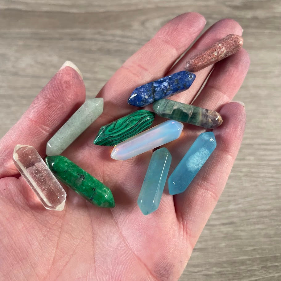 Assorted Double Terminated Crystal Points – Set of 10