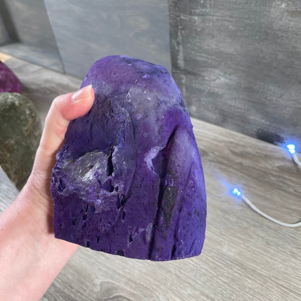 Agate Crystal Gemstone Lamp | Natural Stone Night Light for Home Decor, Meditation & Gifts