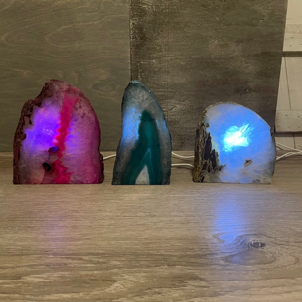 Decorative agate gemstone lamp with warm ambient glow wholesale