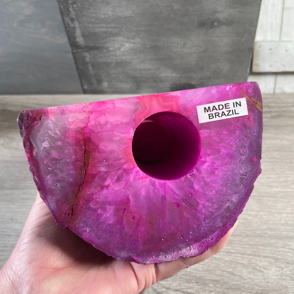 Agate Crystal Gemstone Lamp | Natural Stone Night Light for Home Decor, Meditation & Gifts