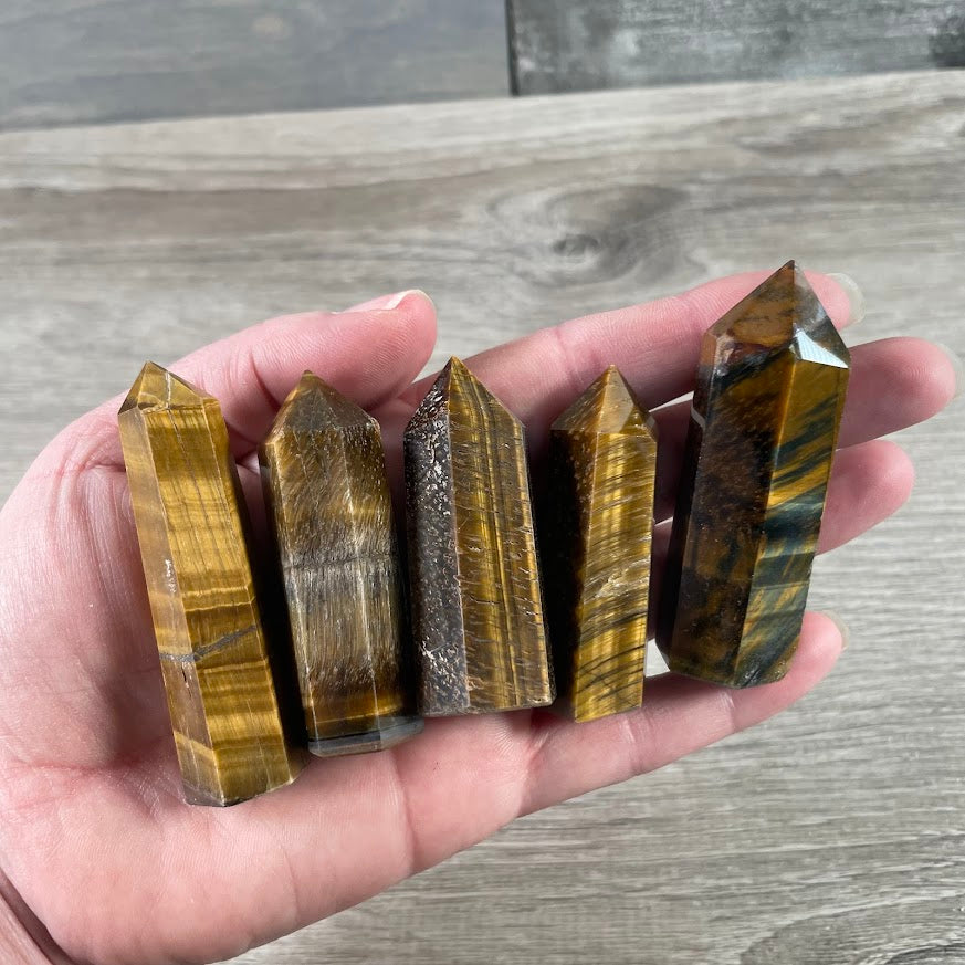 tiger eye crystal tower for grids and energy work