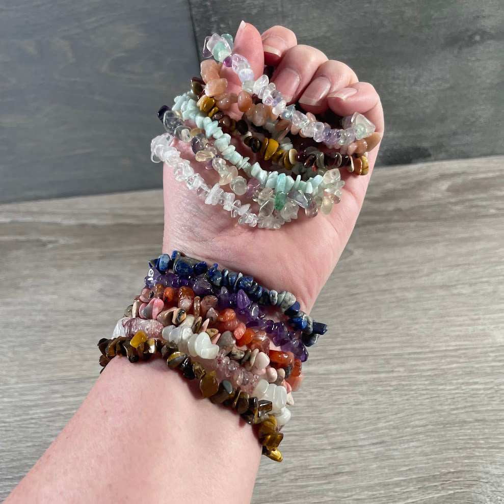 assorted gemstone stacking bracelets for bulk orders