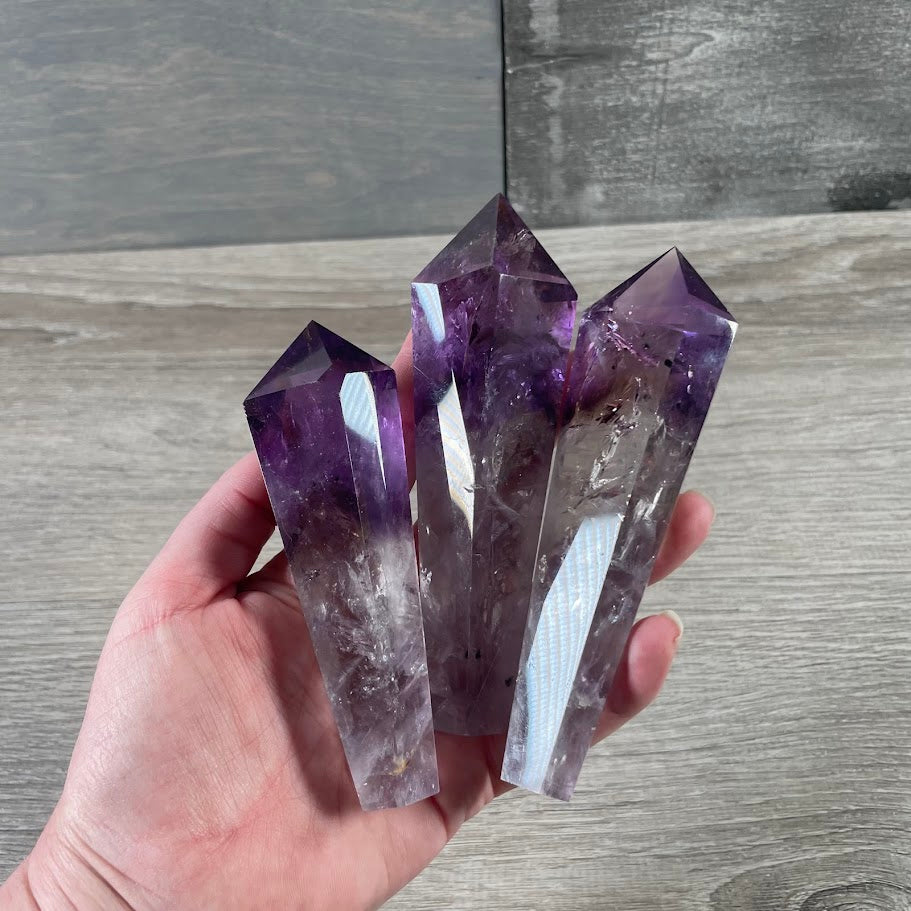 Amethyst cut point wholesale gemstone