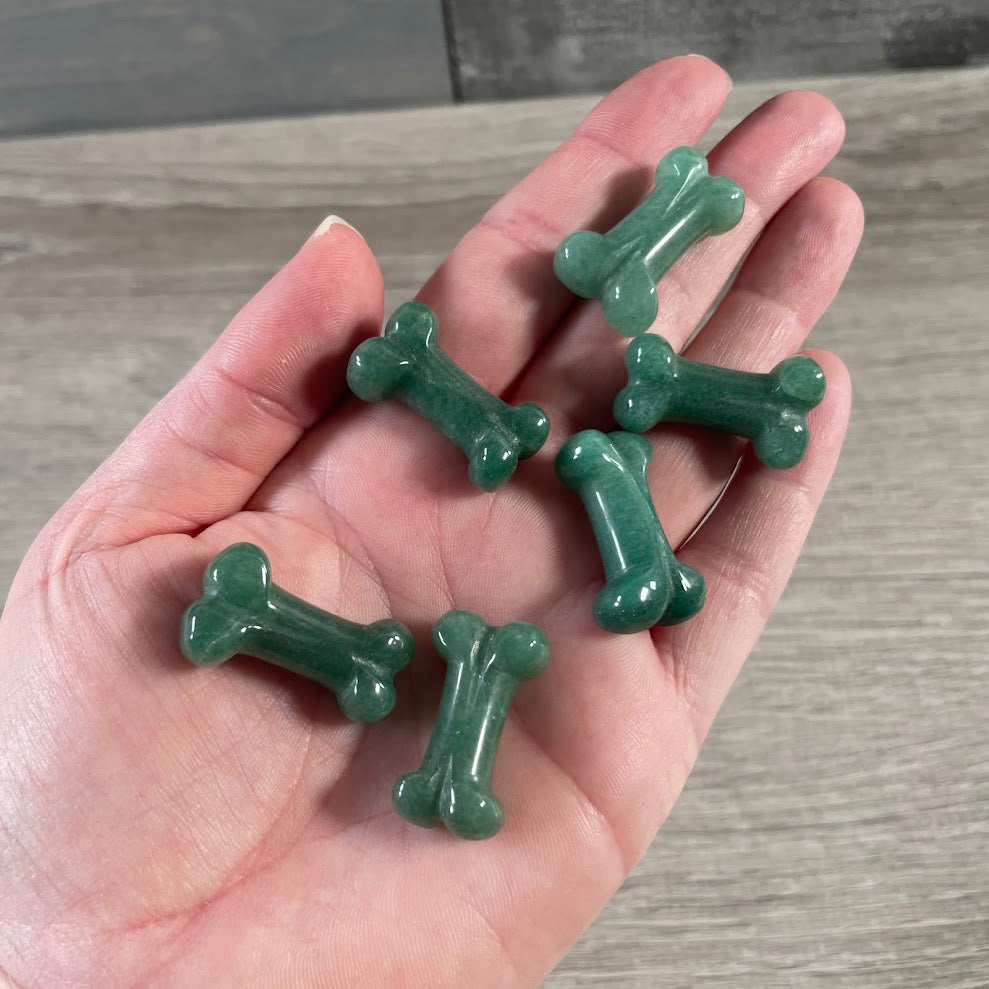 Aventurine crystal dog bone carving bulk