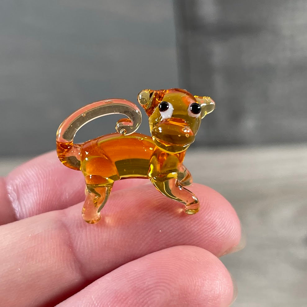 Monkey small collectible glass animals for party favors and gifts
